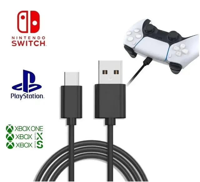 Cabo Usb C Carregador Controle PS5 2 metros