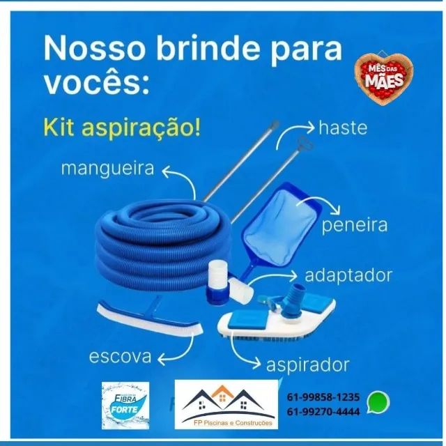 Piscina hidro 8,0m+ prainha direto da fábrica - OFERTA Mês das Mães. - Foto 4