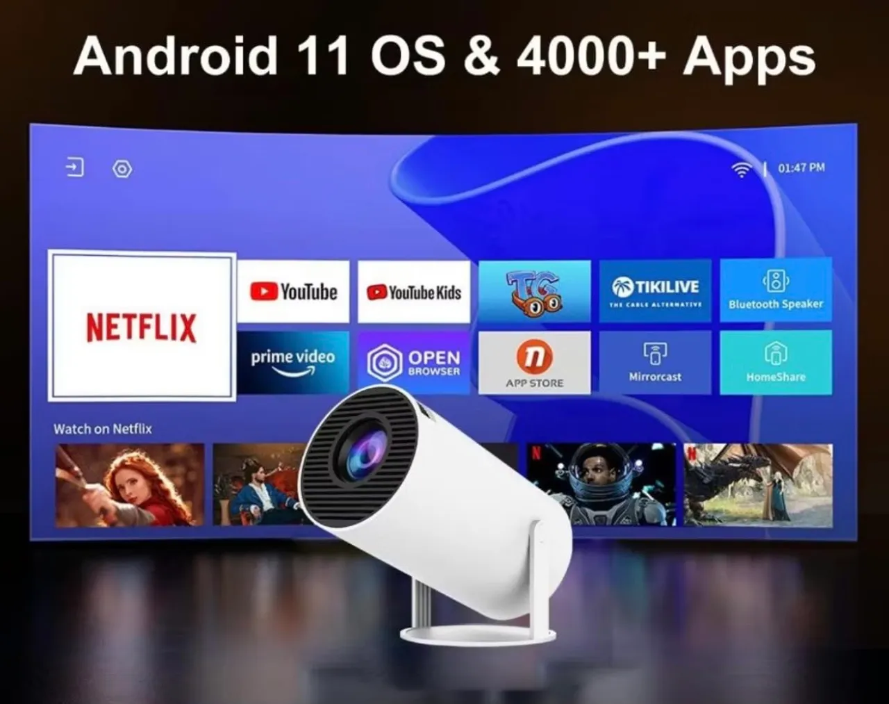 Projetor Android HY300 A 