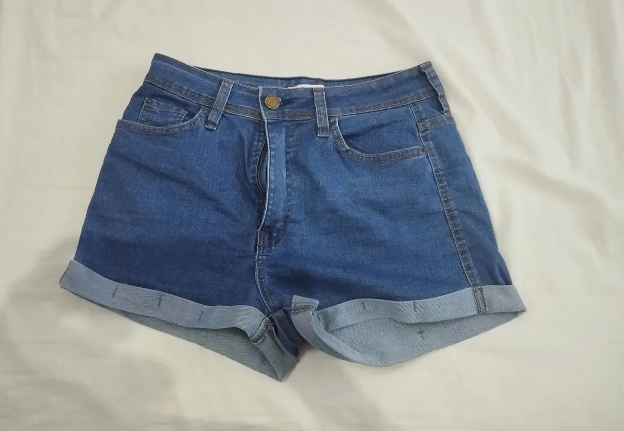 Shorts Jeans Feminino Azul