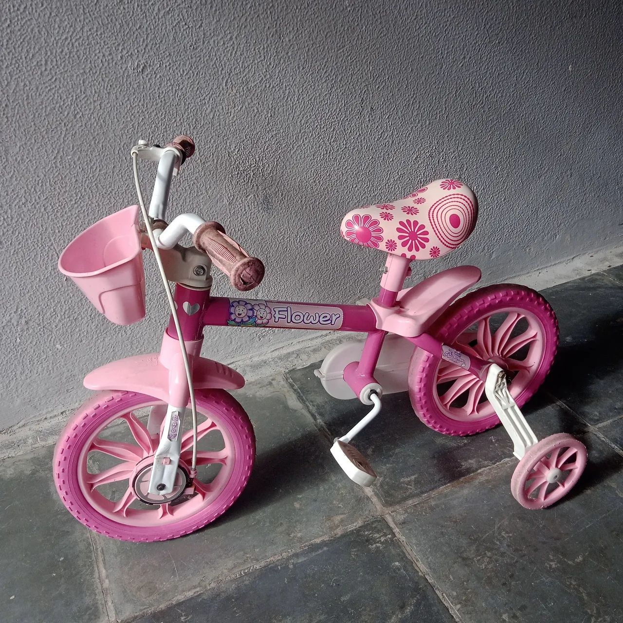 Bicicleta Infantil Nathor Rosa Flower