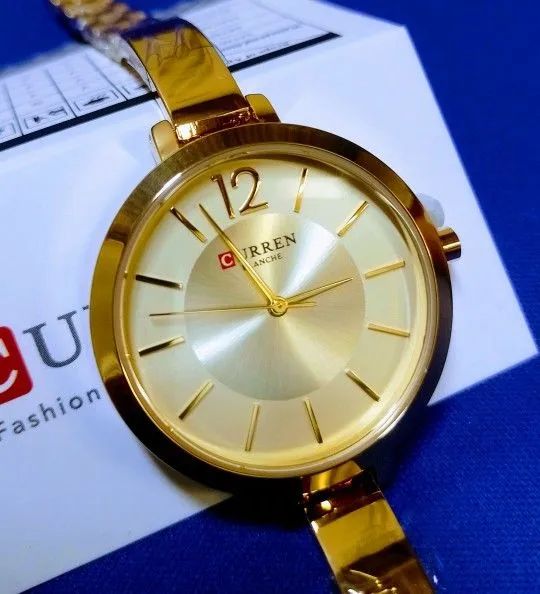 Relógio Feminino Curren Dourado - Novo - Foto 4