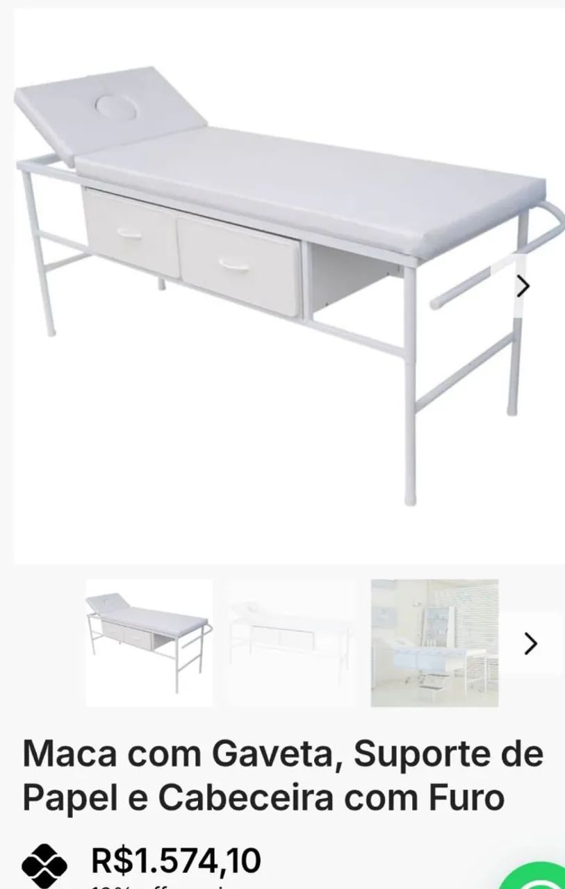 Maca para massagem terapêutica com Gaveta cabeceira reclináveis com furo.