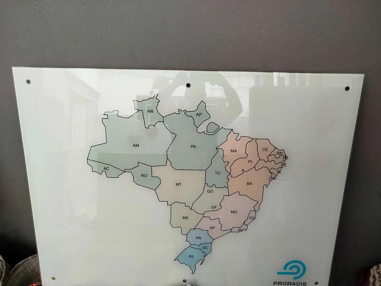 Quadro Mapa do Brasil com Vidro Lindo - Foto 2