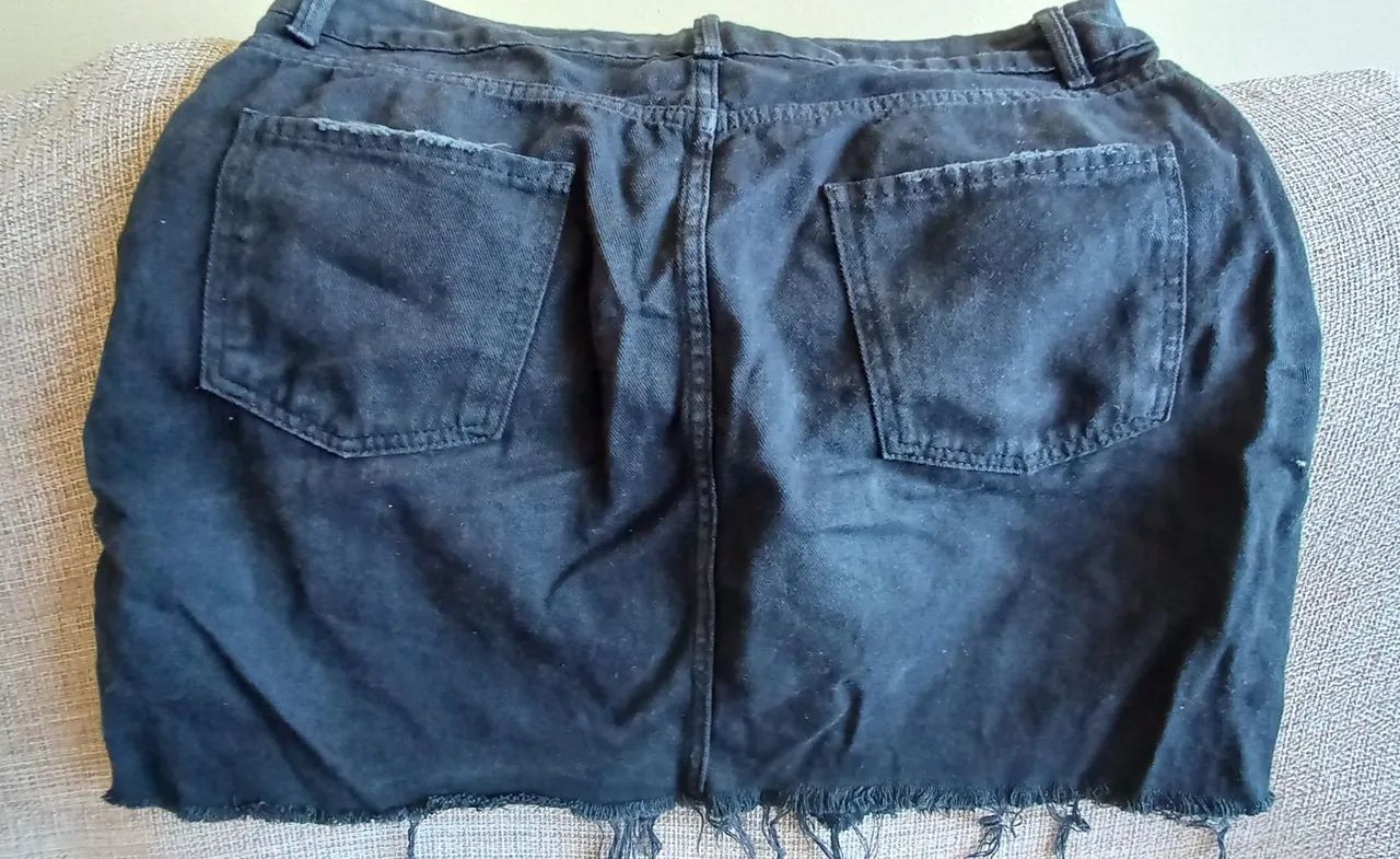 Saia Jeans Preta - Foto 4