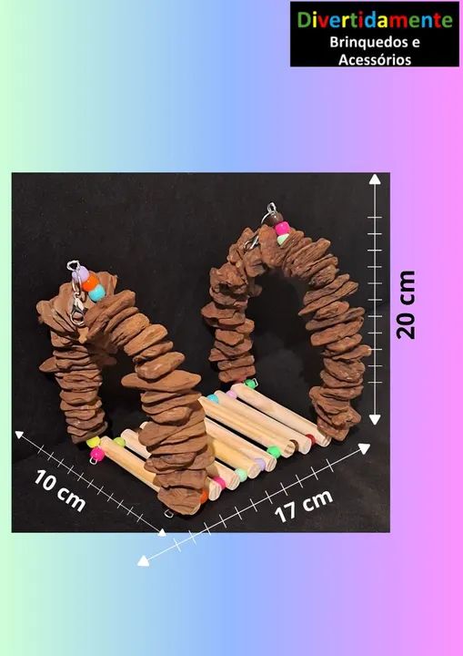 Brinquedos para Calopsitas/Agapórnis/Periquito - Foto 4