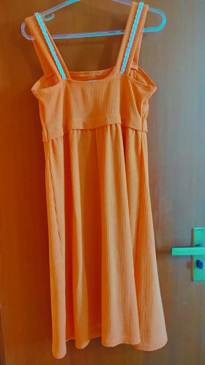 Vestido de Gestante - Emma Fiorezi - Laranja  - Foto 4