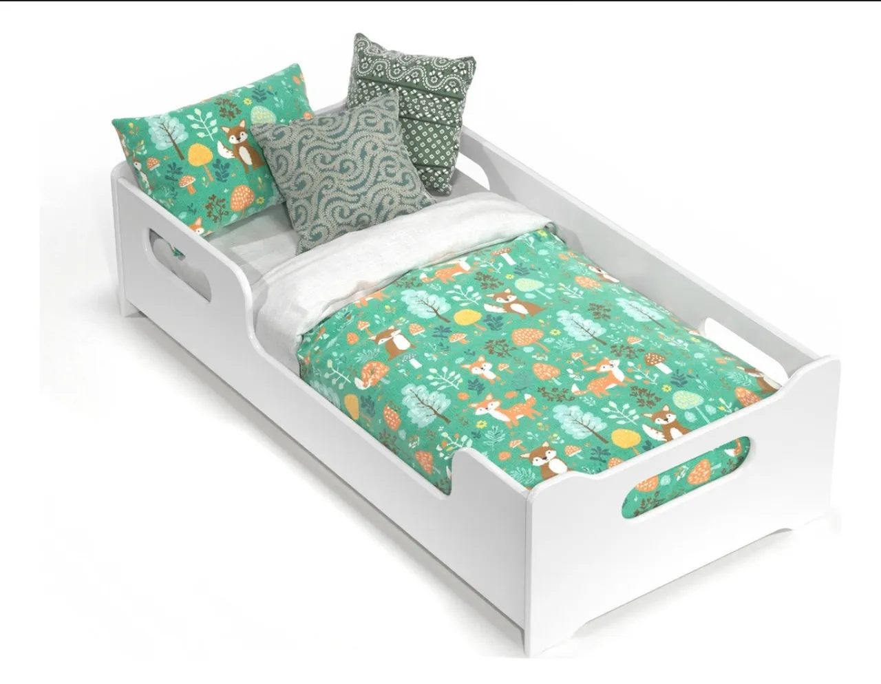 Mini Cama Infantil Montessoriana Quarto Criança Menina Menino C Colchão E Proteção
