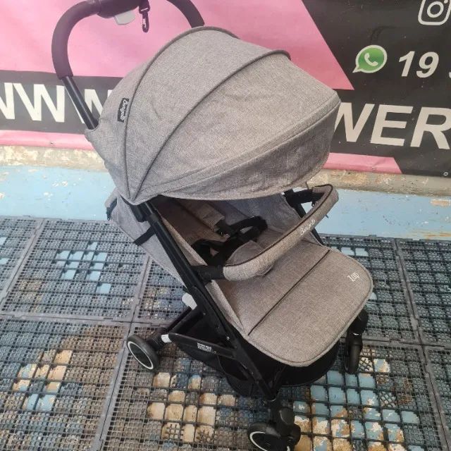Carrinho De Bebê De Paseio Burigotto Zap Cinza  - Foto 2
