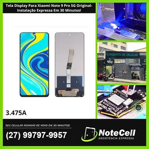 Tela Display Para Xiaomi Note 9 Pro 5G Original- Instalação Expressa Em 30 Minutos!