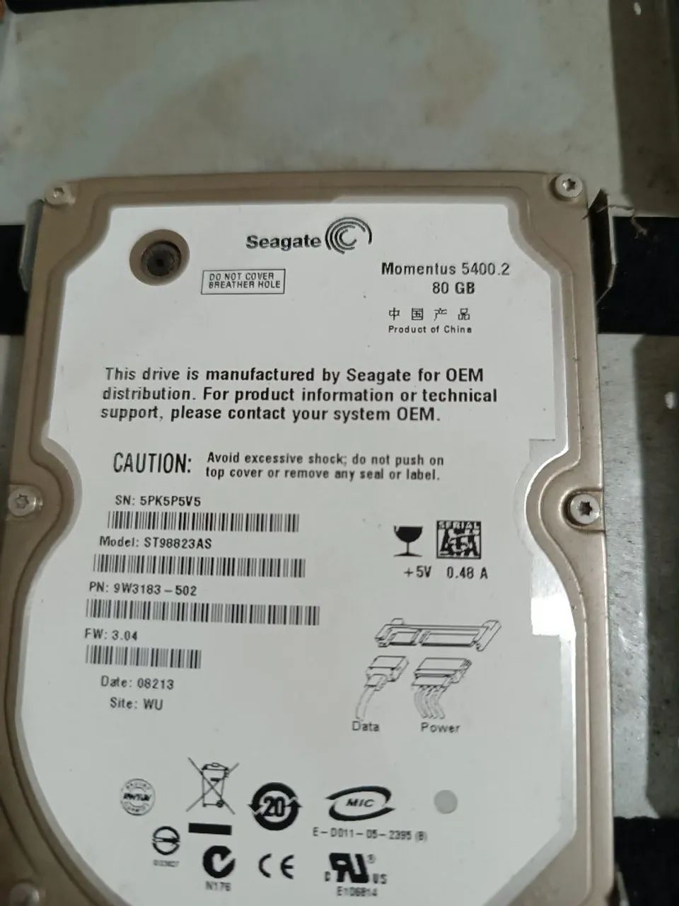 Seagate momentus 80 gb 5400.2