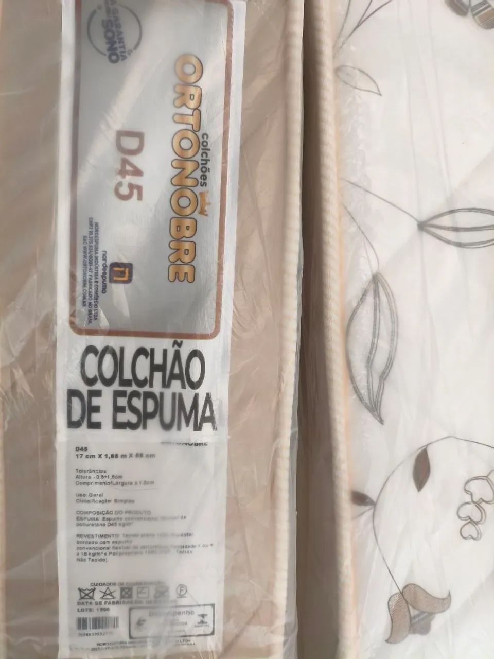 Colchão solteirão 0.88 D45 17cm de altura com frete grátis  - Foto 2