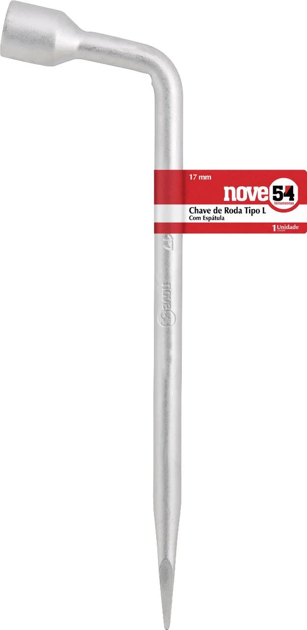 Chave de roda tipo L com espátula 17 mm - NOVE54 