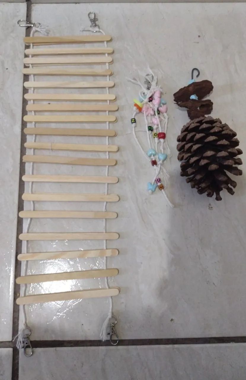 Kit brinquedos para calopsitas periquitos papagaios aves