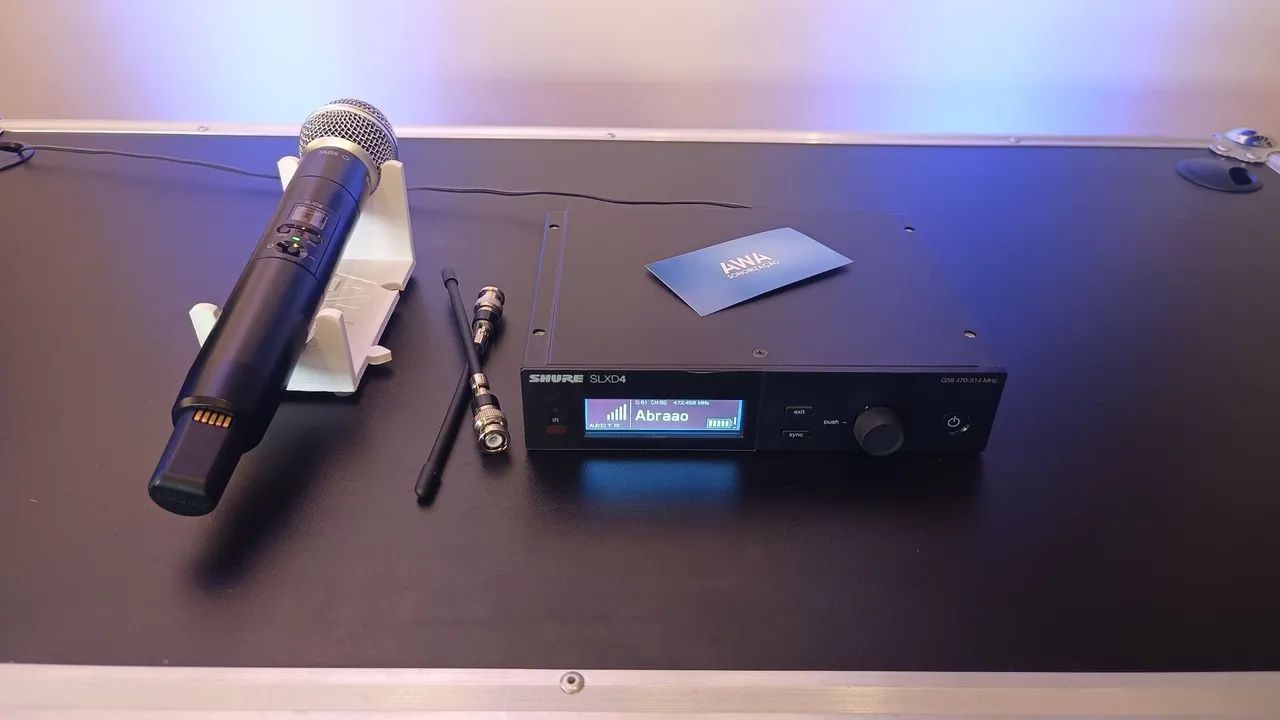 Microfone Original Shure SLXD24/SM58 G58 Sistema Sem Fio Digital Profissional 