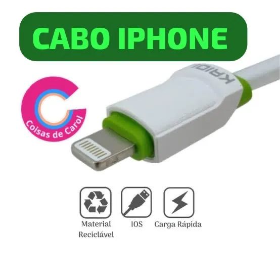 Cabo iPhone 2 Metros KAIDI - Carregamento Rápido - Foto 3