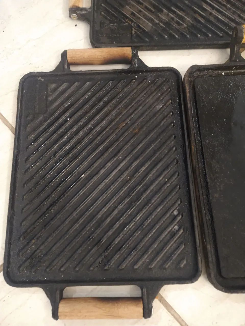 Chapas de ferro fundido para grelhar 03 Pecas por RS 139,00 - Foto 3