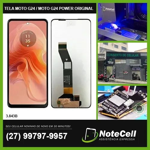 Tela Display P/ Moto G24 / Moto G24 Power Original 3.843B - Instalação Expressa