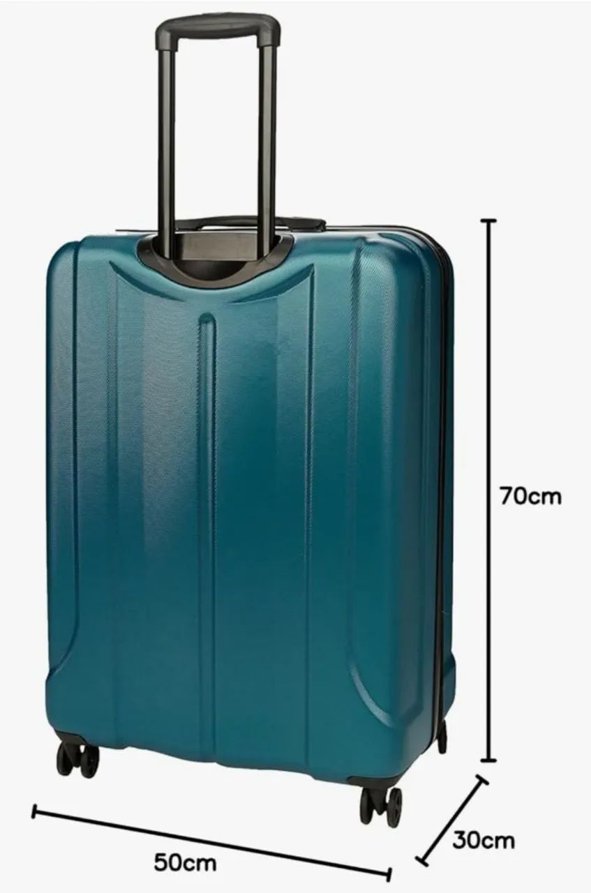 Mala de Viagem Azul Resistente e Elegante - Foto 4