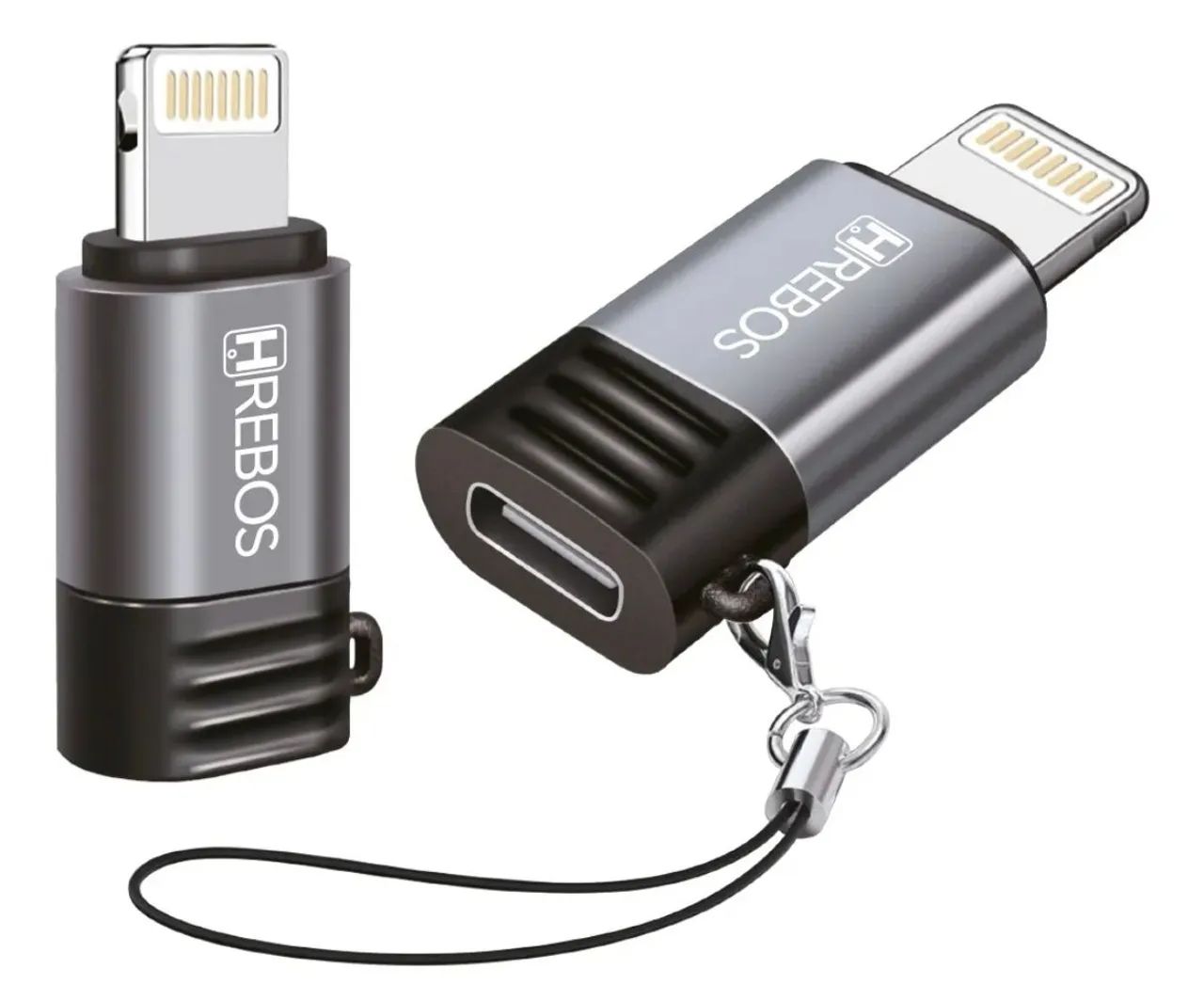 Adaptador Lightning para USB-C com chaveiro