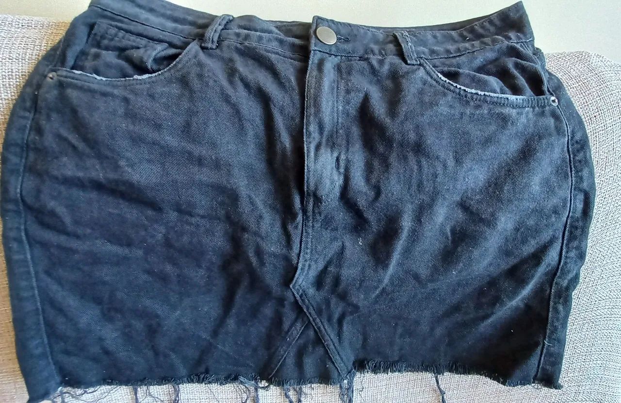 Saia Jeans Preta - Foto 5