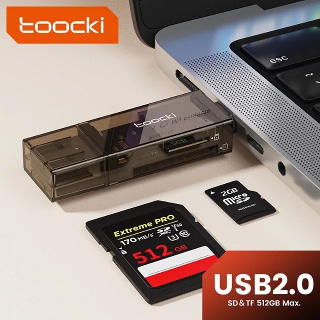 Leitor de Cartão 2 em 1 Usb 2.0 - Foto 2