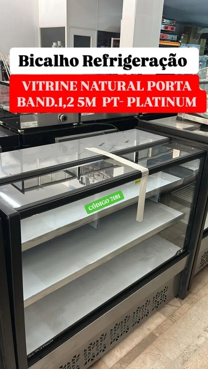 VITRINE NATURAL PORTA BAND. 1,25 PLATINUM NOVA