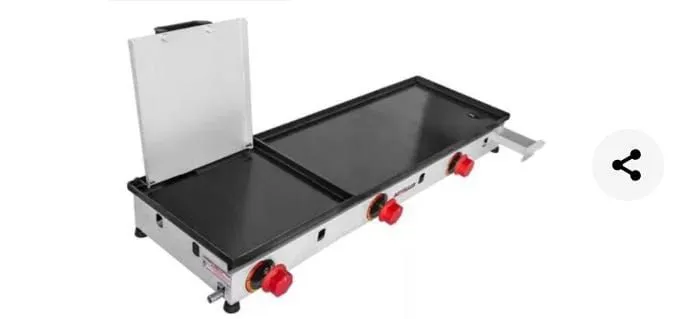 Chapa para lanches 3 queimadores