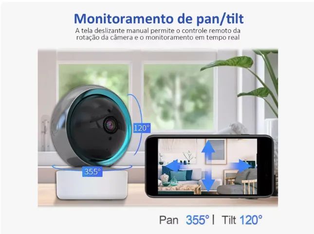 Câmera de Segurança Interna Wi-Fi 360 1080p Ideal para Bebê / Idosos /etc