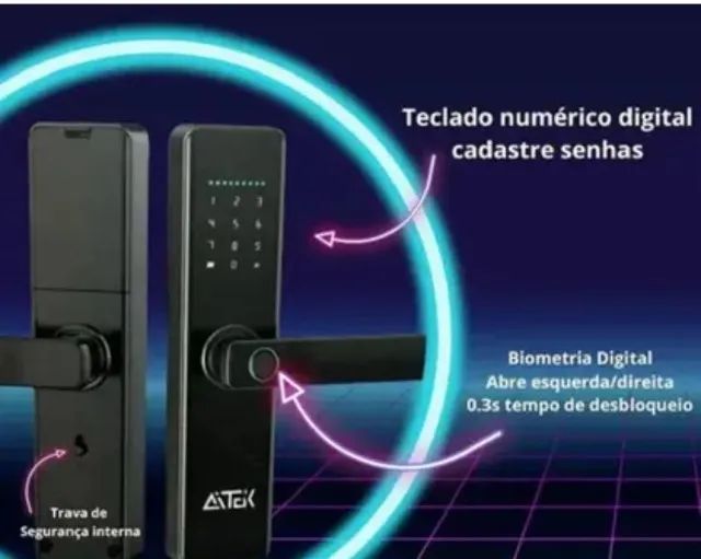 Fechadura digital biométrica com instalação inclusa - Foto 3