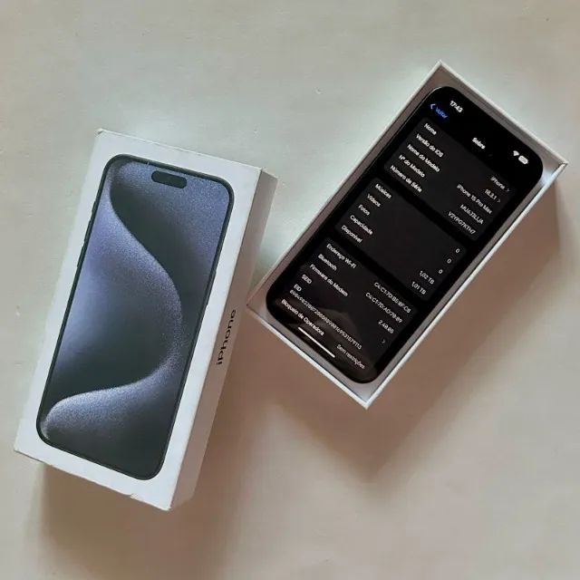 iPhone 15 Pro Max 1TB (Titânio azul) - Foto 5