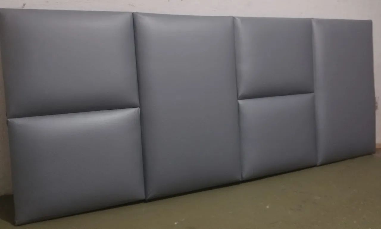 Cabeceira Estofada Cinza Moderna e Elegante