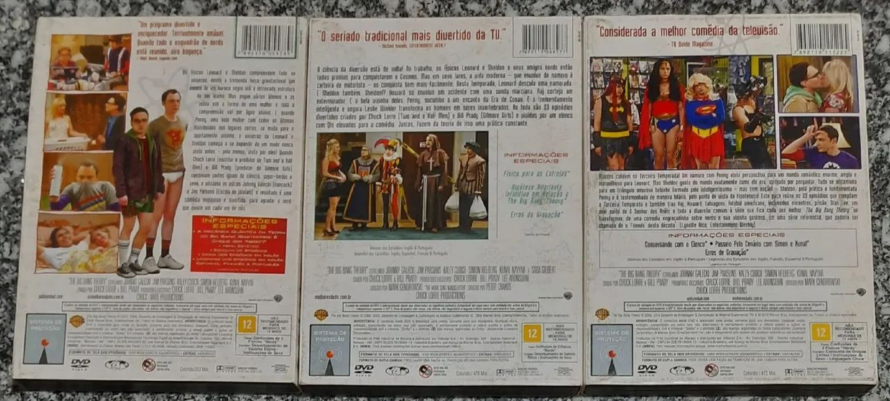 Big Bang Theory temps 1-3 zerada com luvas (dvd) - Foto 2
