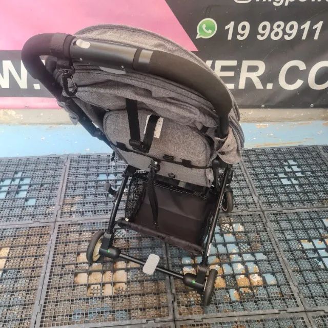 Carrinho De Bebê De Paseio Burigotto Zap Cinza  - Foto 5