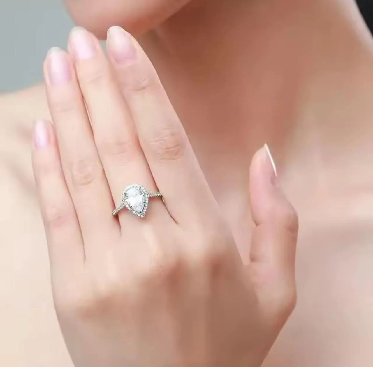 Anel Gota Tiffany & co. Com pedras de moissanites  - Foto 5