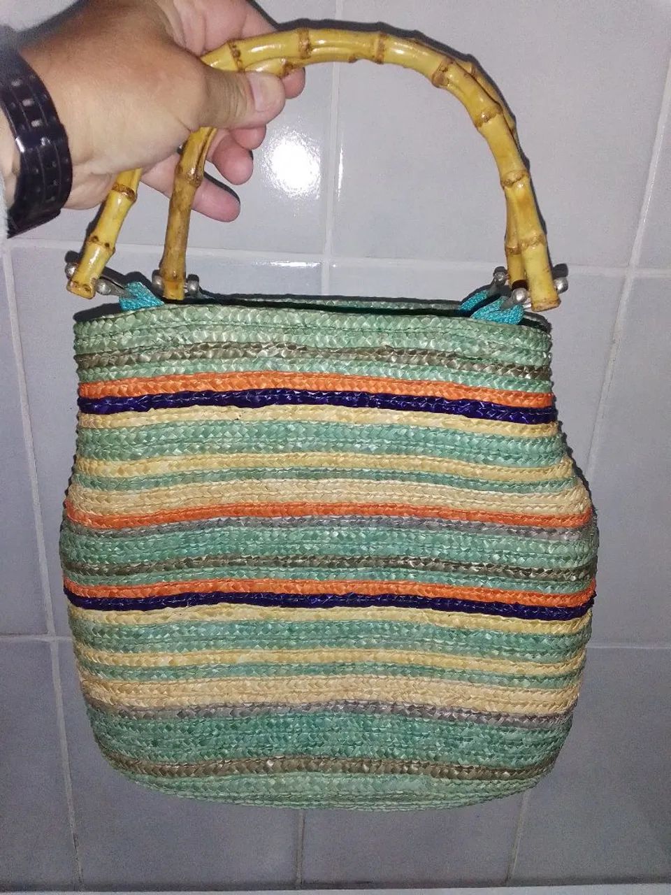 Bolsa de palha artesanal - Foto 4