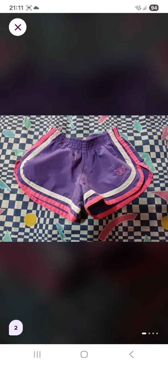 Short Jeans infantil Destroyed com Cinto de Corda  2 peças por  - Foto 4