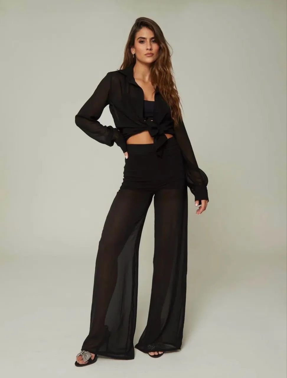 Calça tule preta 