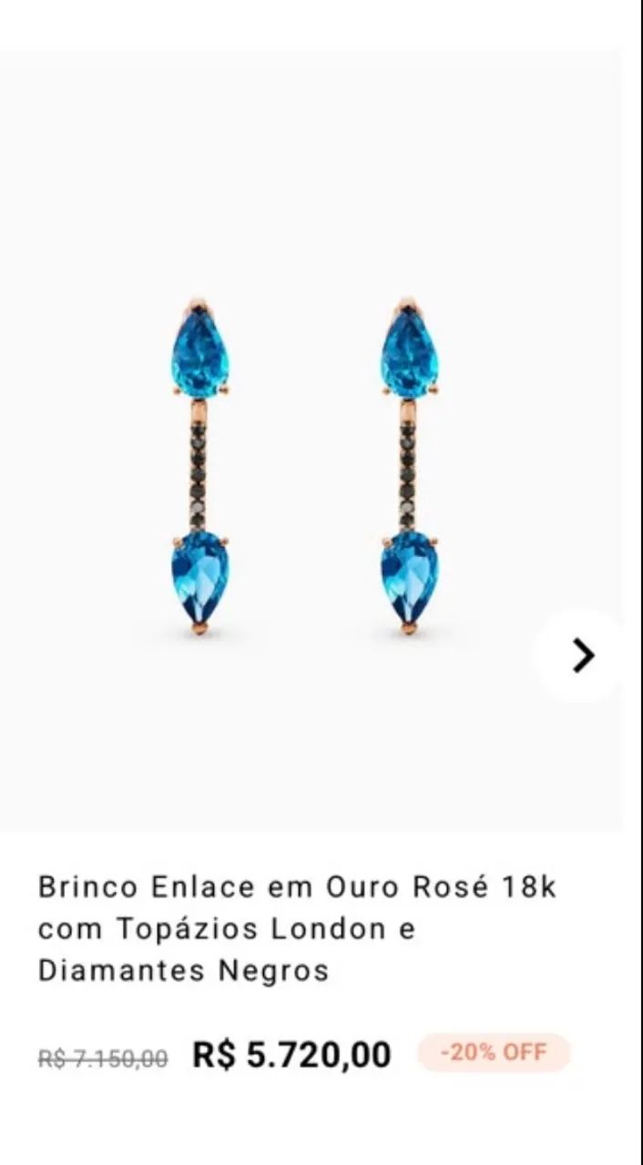 Lindo par de brincos VIVARA 