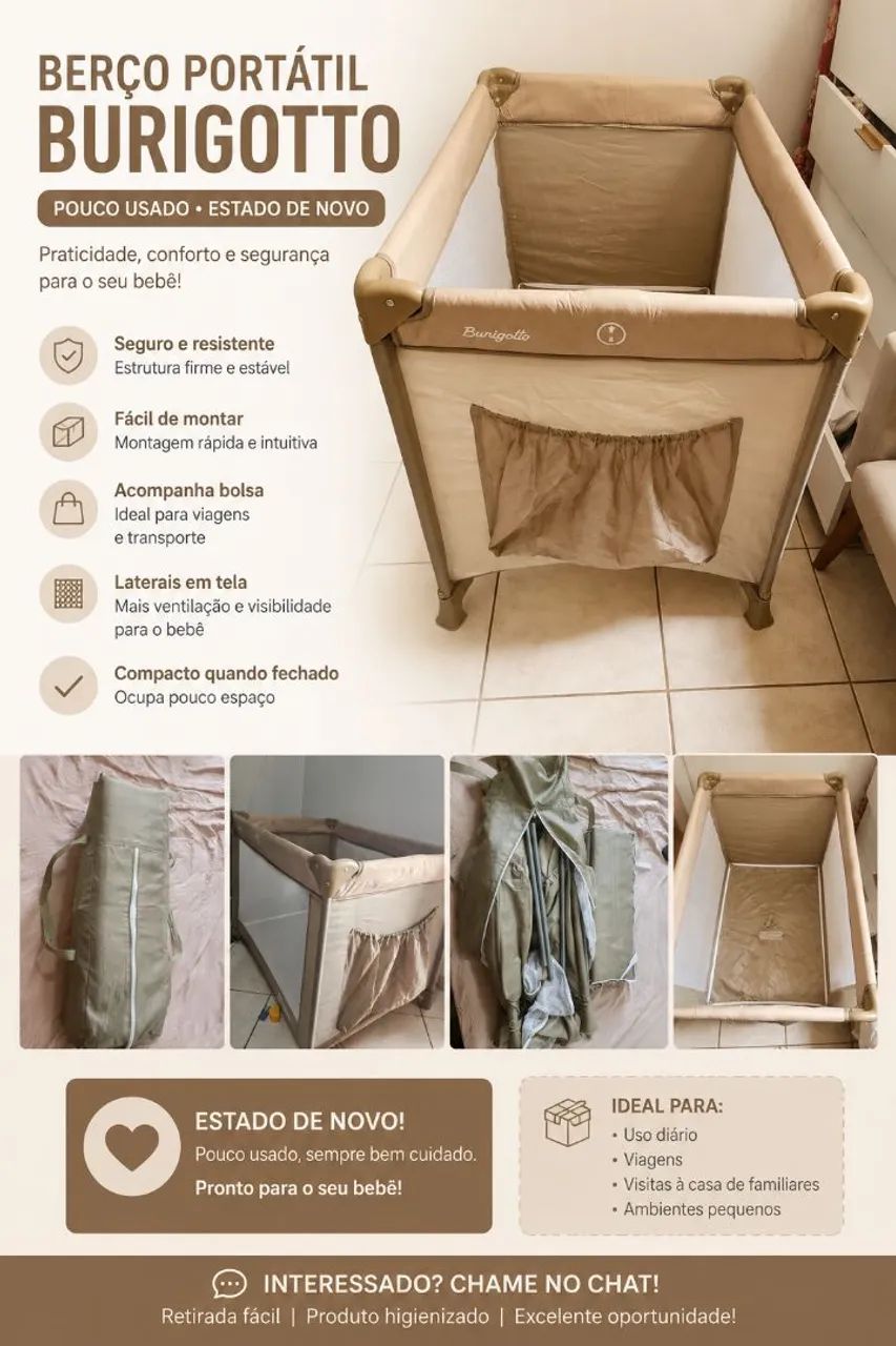 Berço portátil, muito conservado 