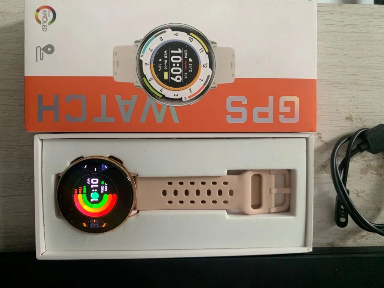 Relógio inteligente AMOLED com GPS