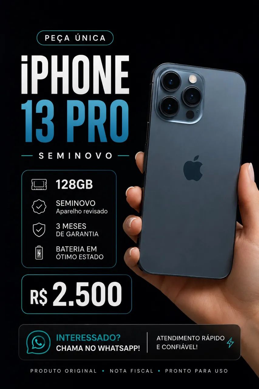 iPhone 13 Pro 128GB - Seminovo
