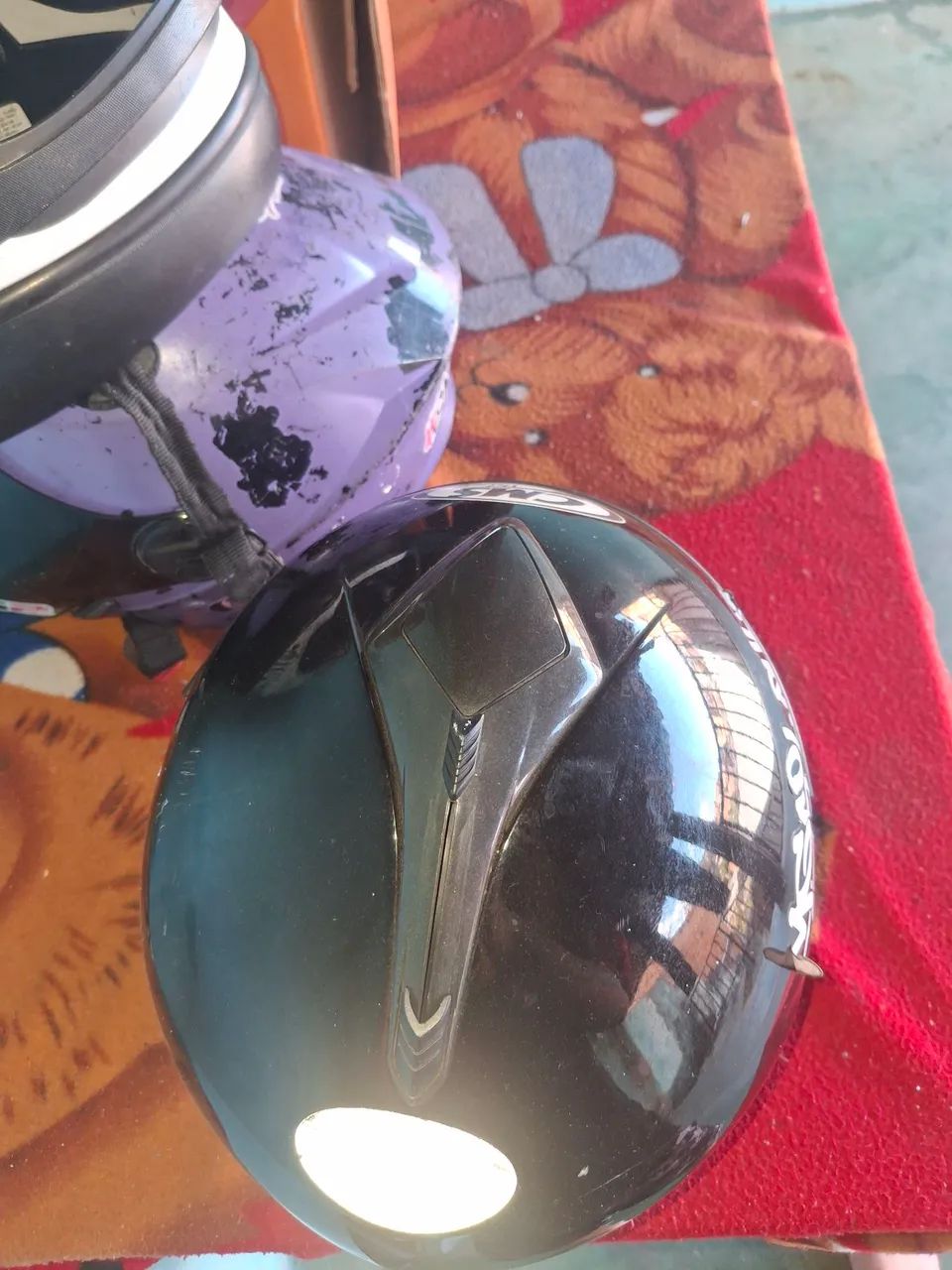 Capacete cms com óculos fone e microfone tenho a outra parte dele que e so encaixar  - Foto 2