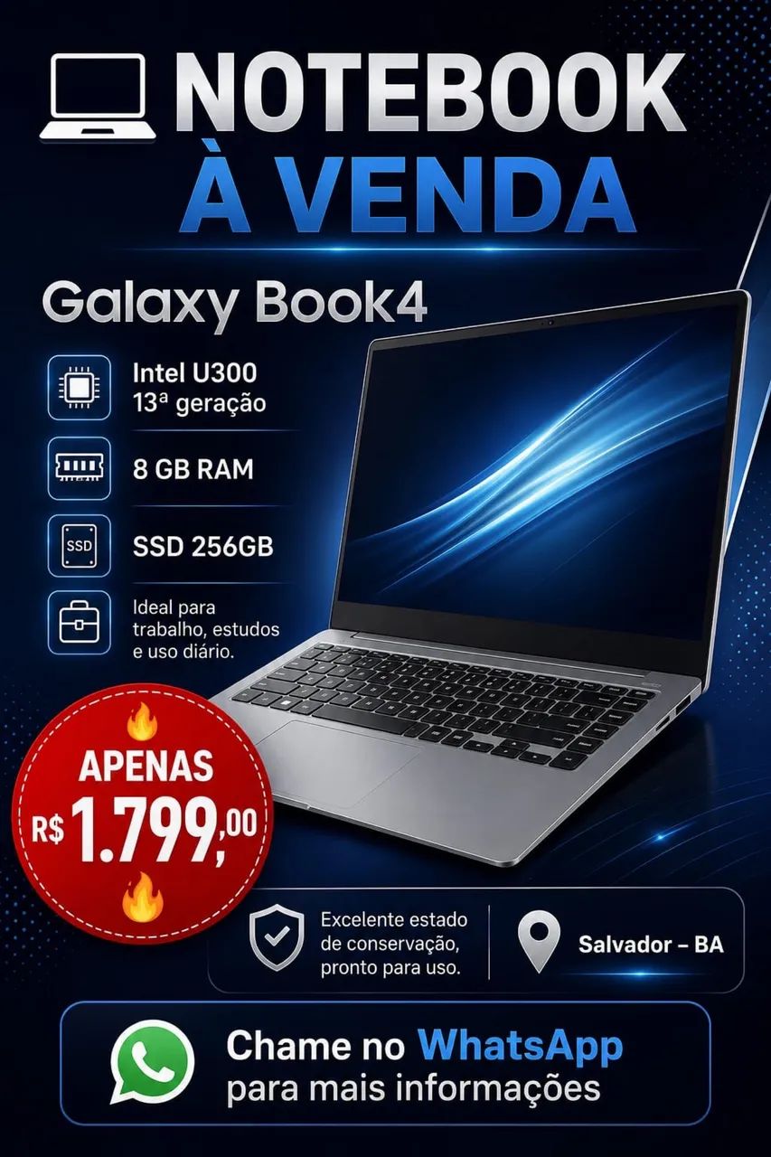 Notebook Samsung Galaxy book 4