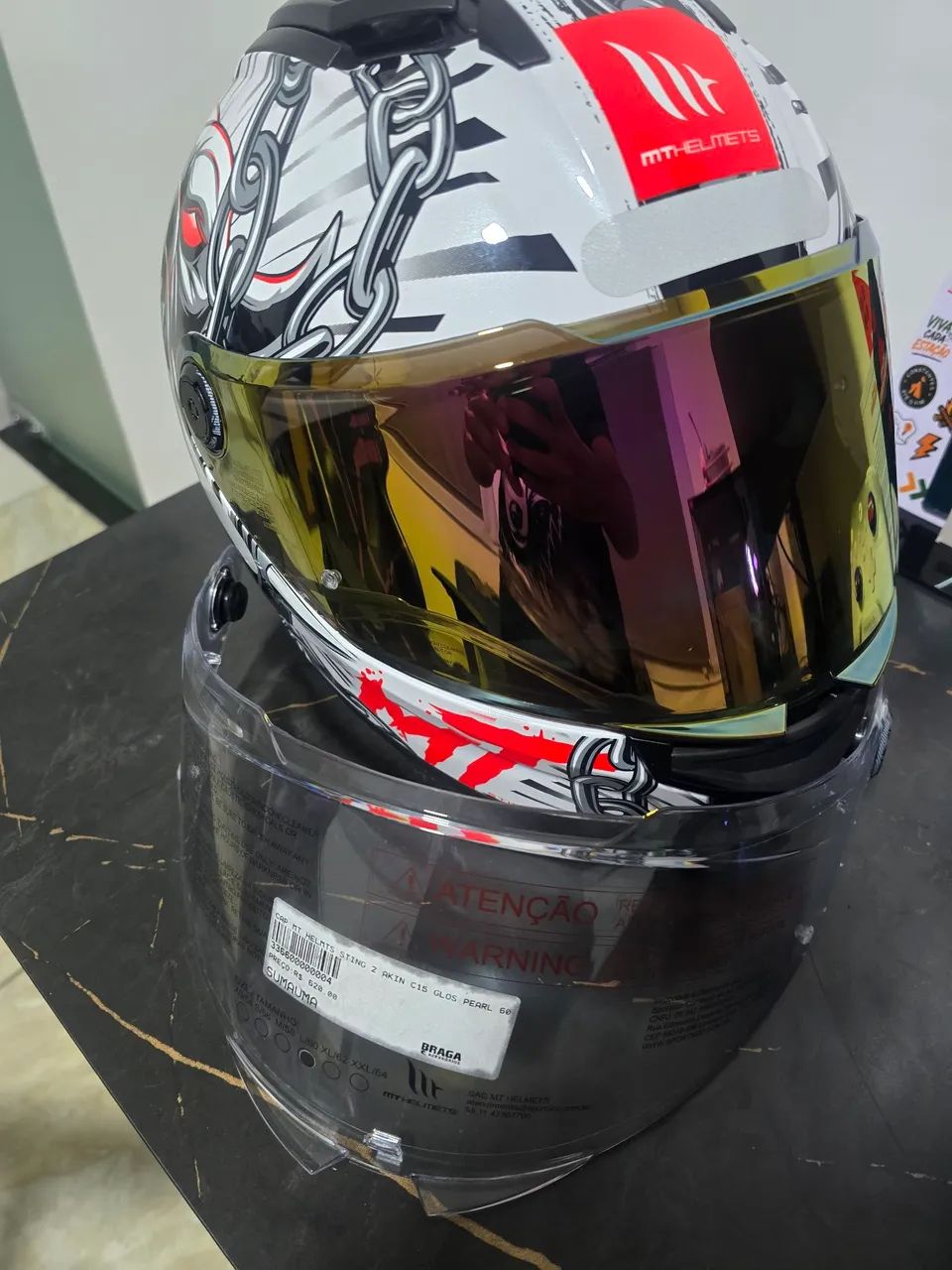 Vendo capacete MT stringe 2 novo - Foto 6