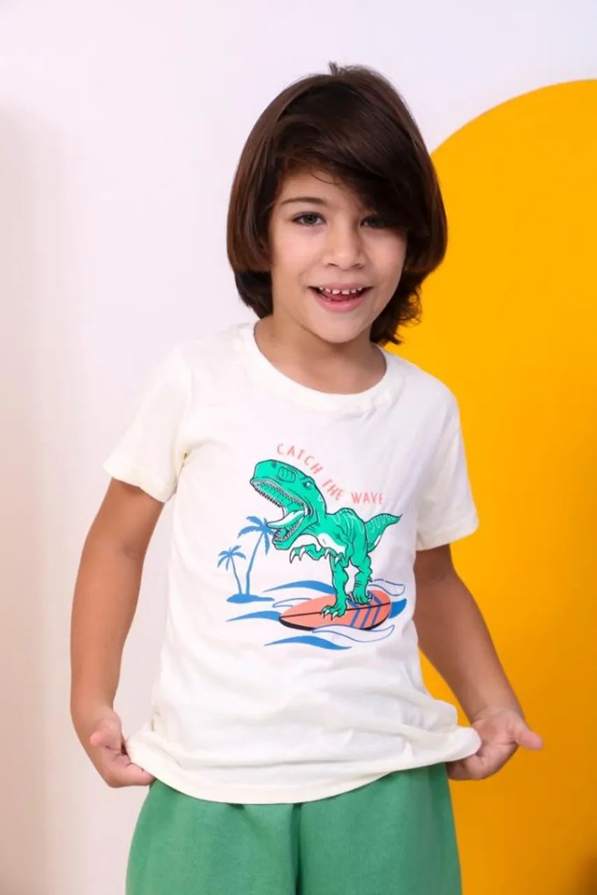 Conjunto Camisa e Bermuda Infantil Menino do 2 ao 10 anos - Foto 3