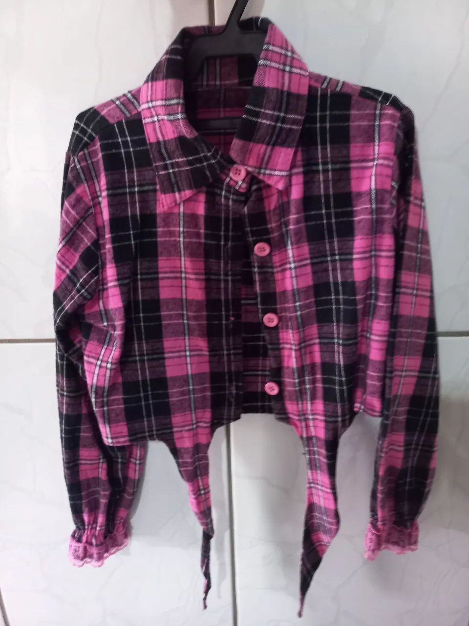 Roupa Xadrez Rosa e preto ( Festa Junina) - Foto 2