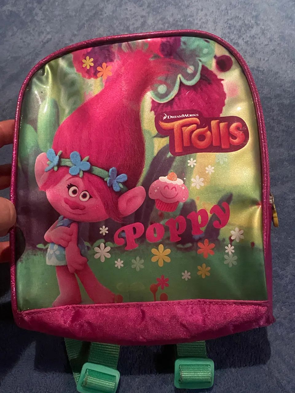 Lancheira/ Mochilinha Trolls Poppy Rosa Trolls