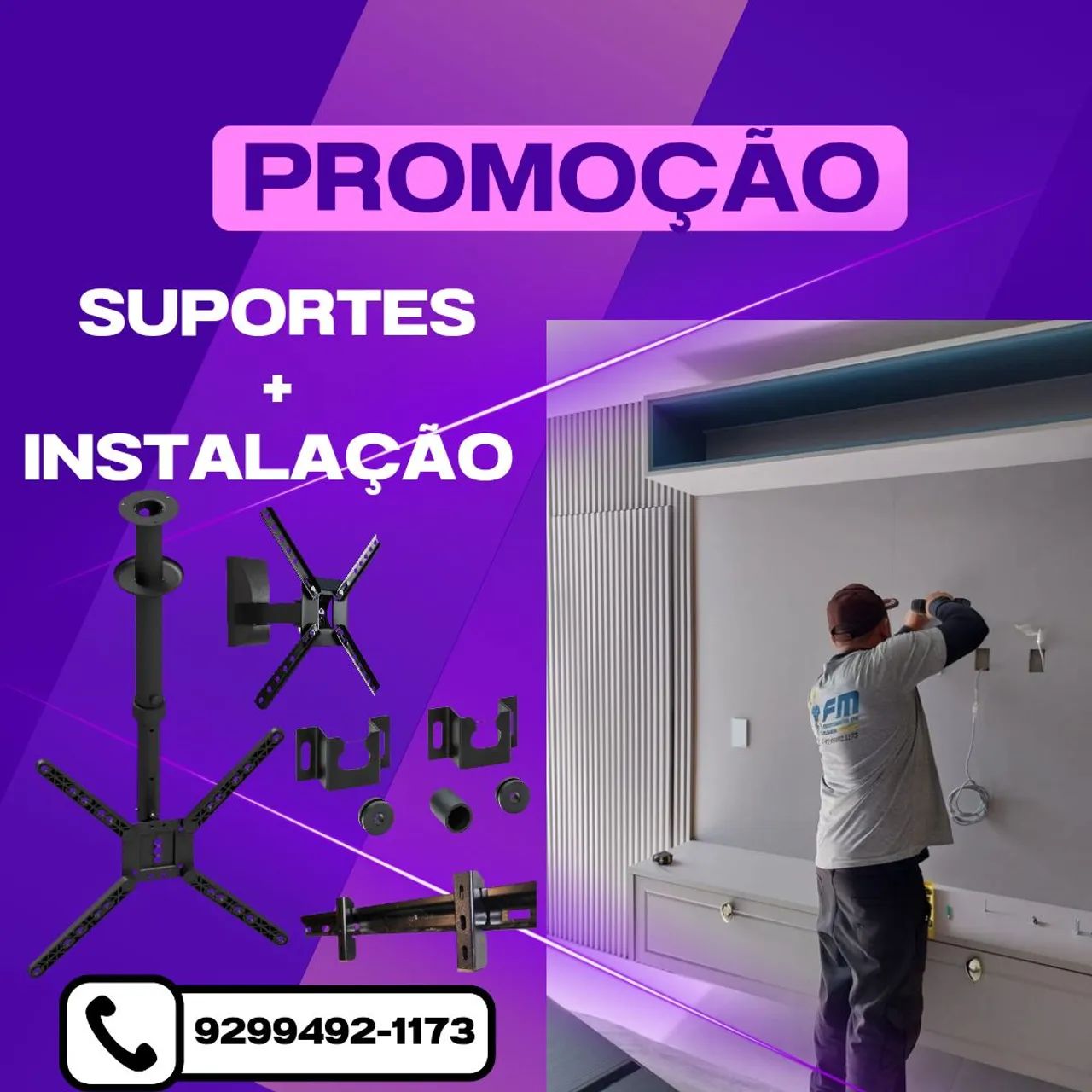 Suportes para tv com instalação 