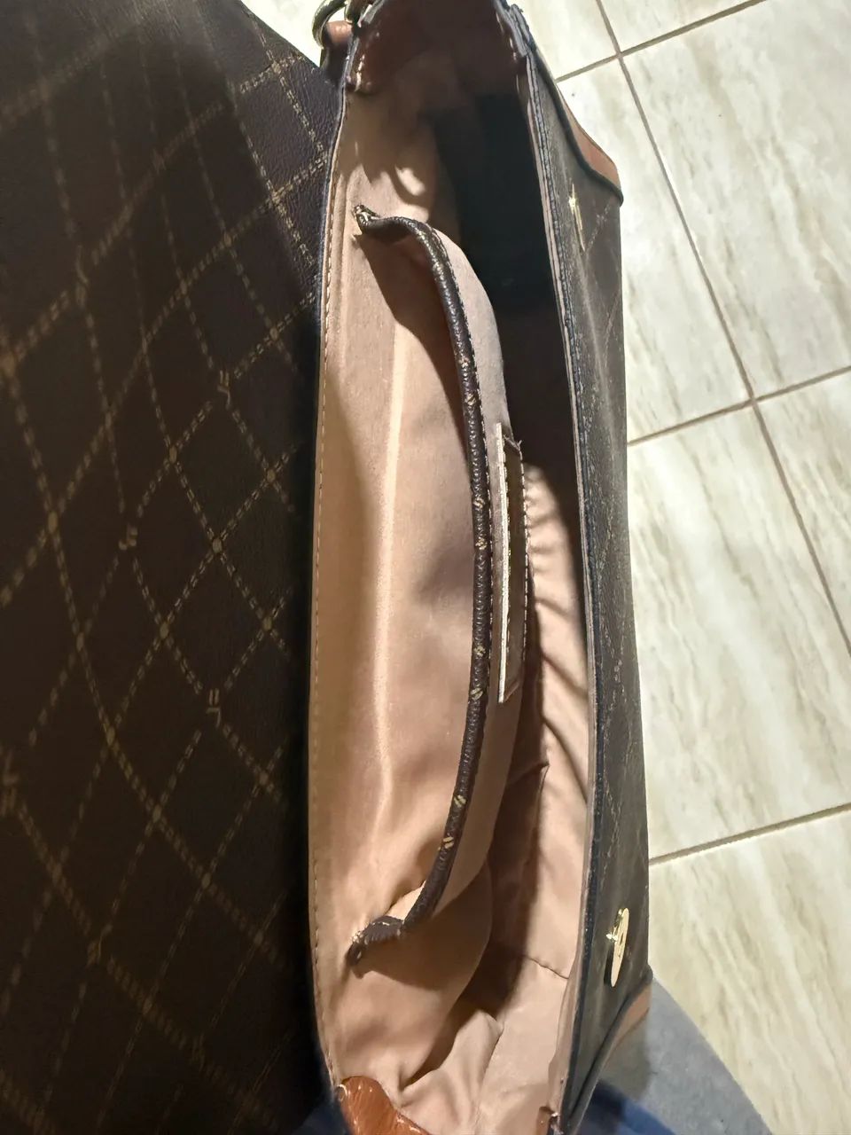 bolsa jorge bichoff couro marrom - Foto 4